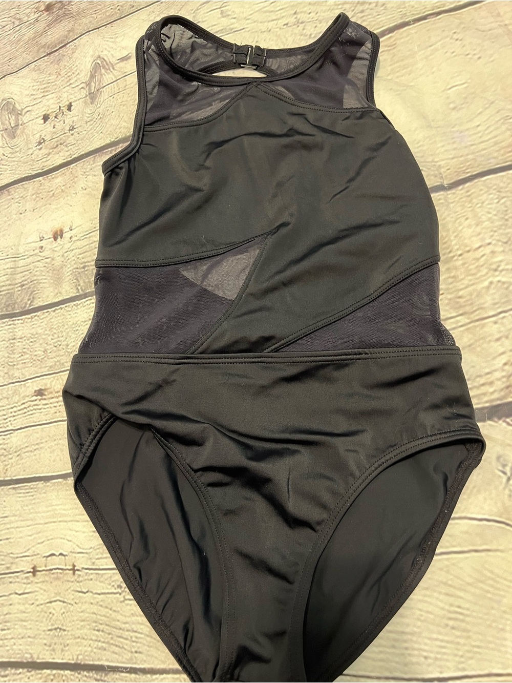 Balera Black Mesh Panel Leotard CL